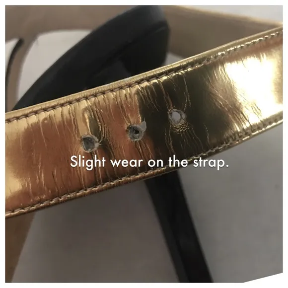 JIMMY CHOO AUTHENTIC BLACK AND LEATHER STRAP SHOES