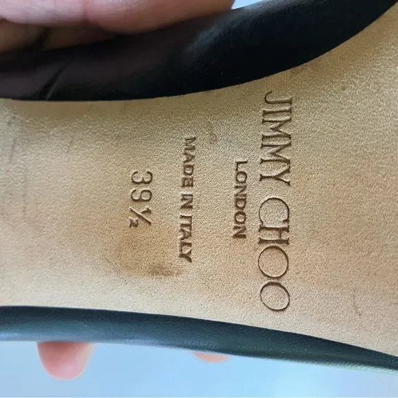 Jimmy Choo Black Leather Women's Heels