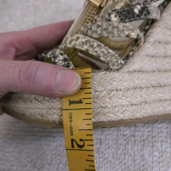 Jimmy Choo Snake Embossed Caged Espadrille Wedge Pumps