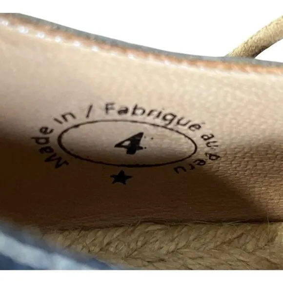 John Fluevog Leather Oxford Espadrille Platform Shoes Unisex Mens 4 / Womens 6
