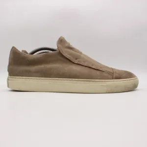 John Varvatos 315 Slip On Men's Size 11.5 Shoes Tan Suede Leather Sneakers