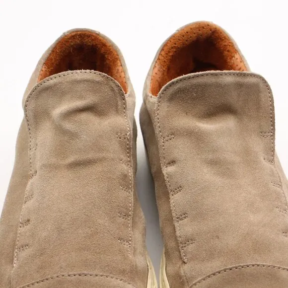 John Varvatos 315 Slip On Men's Size 11.5 Shoes Tan Suede Leather Sneakers