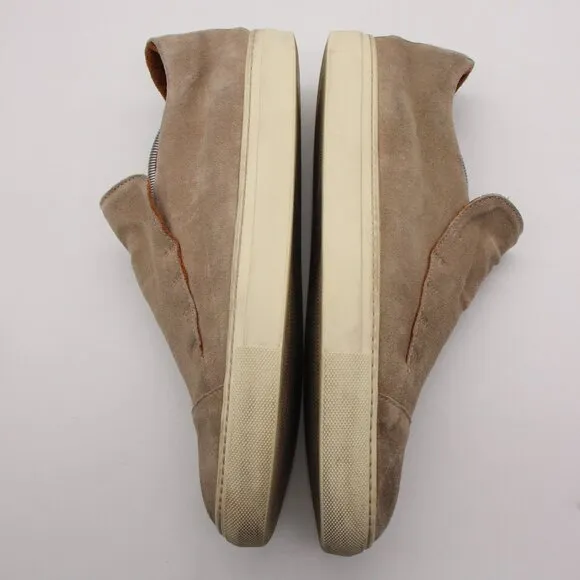 John Varvatos 315 Slip On Men's Size 11.5 Shoes Tan Suede Leather Sneakers
