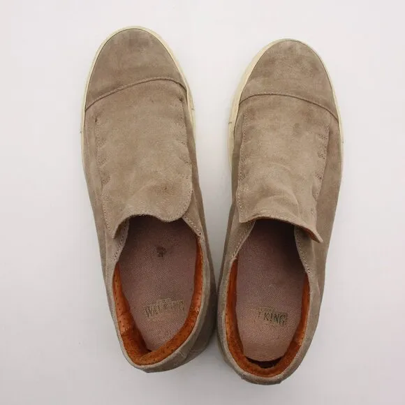 John Varvatos 315 Slip On Men's Size 11.5 Shoes Tan Suede Leather Sneakers
