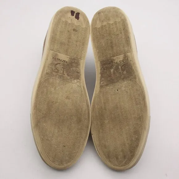 John Varvatos 315 Slip On Men's Size 11.5 Shoes Tan Suede Leather Sneakers