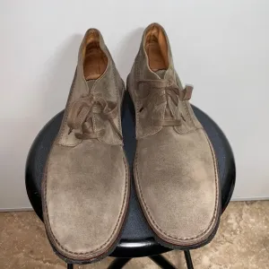 John Varvatos Light Brown Suede Leather Chukka Boots Size 11