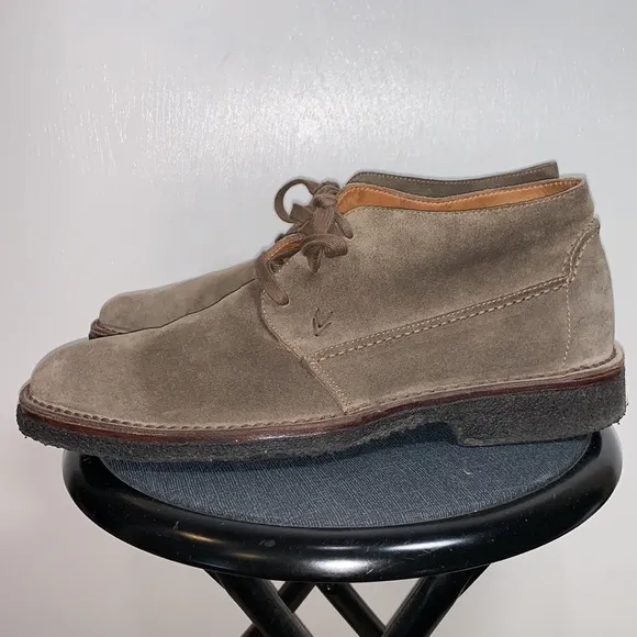 John Varvatos Light Brown Suede Leather Chukka Boots Size 11