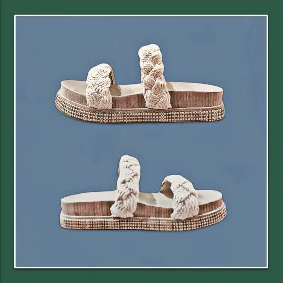 Johnny Was Braided Rope Sandals