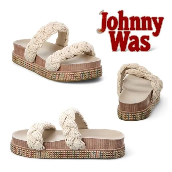 Johnny Was Braided Rope Sandals