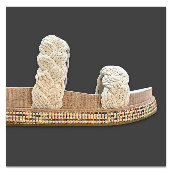 Johnny Was Braided Rope Sandals