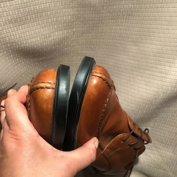 Johnston &amp; Murphy lace up leather derby shoes, leather lining, 9.5