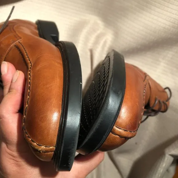 Johnston &amp; Murphy lace up leather derby shoes, leather lining, 9.5