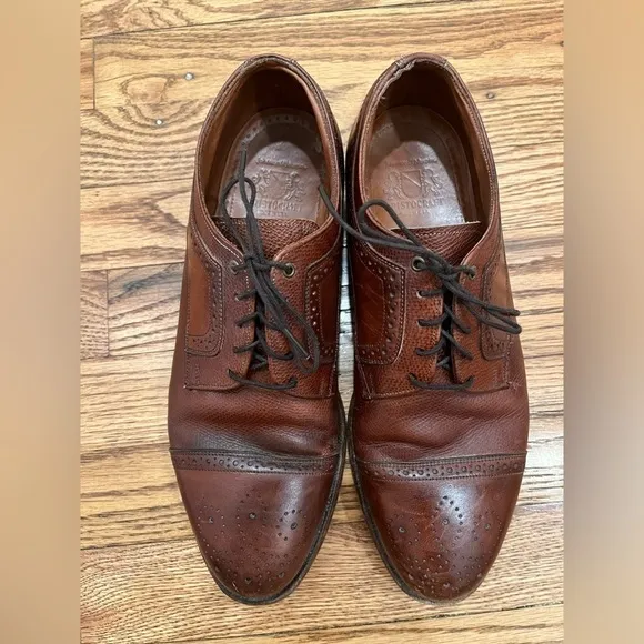 Johnston &amp; Murphy Mens Aristocraft Oxford Shoes Size 8.5 Leather Lace Up