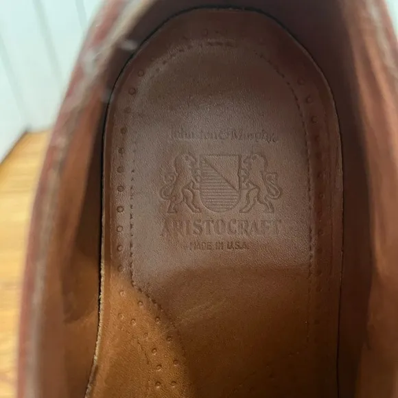 Johnston &amp; Murphy Mens Aristocraft Oxford Shoes Size 8.5 Leather Lace Up