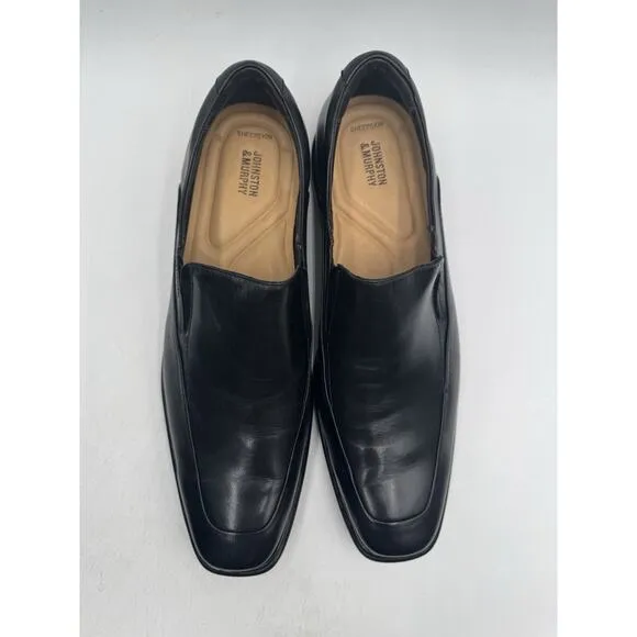 Johnston &amp; Murphy TILDEN Men's NEW Slip On Dress Shoe Black US Size 14 Medium