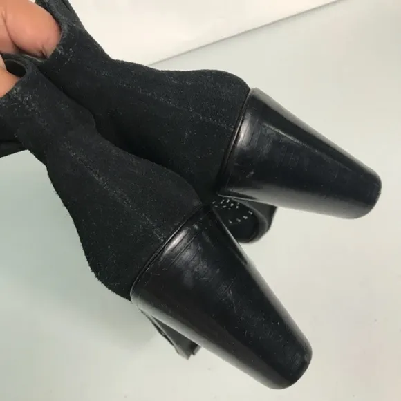 Joie Black Studded Suede Ankle Boots Size 7.5 New