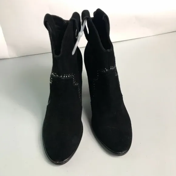 Joie Black Studded Suede Ankle Boots Size 7.5 New