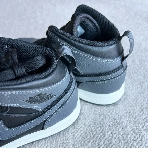Jordan 1 MID BP Black/Dark Grey Summit White Shoes 12.5C