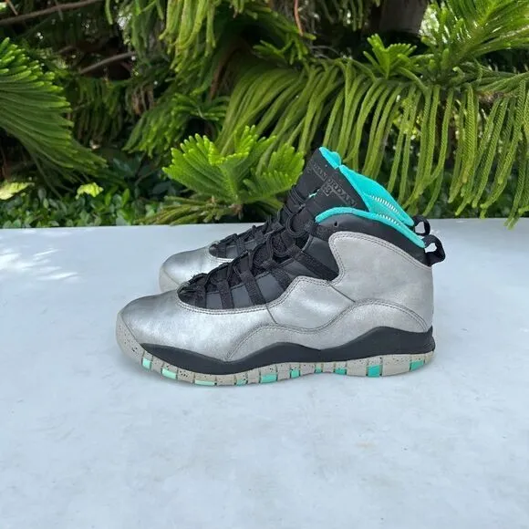 Jordan 10 Retro GS 30TH Liberty Metallic Shoes Youth Biys Size: 6.5Y