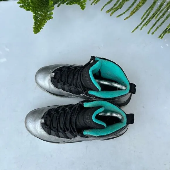 Jordan 10 Retro GS 30TH Liberty Metallic Shoes Youth Biys Size: 6.5Y