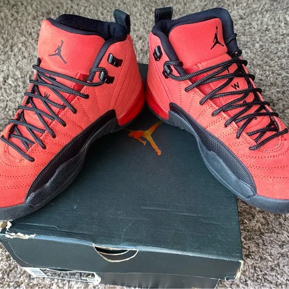 Jordan 12 Retro (GS)- Varsity Red/Black