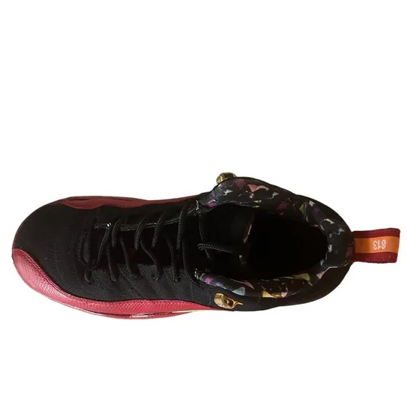 Jordan 12 Retro Low Super Bowl LV (GS) Athletic Shoes Red, Gold &amp; Black Sz 5.5