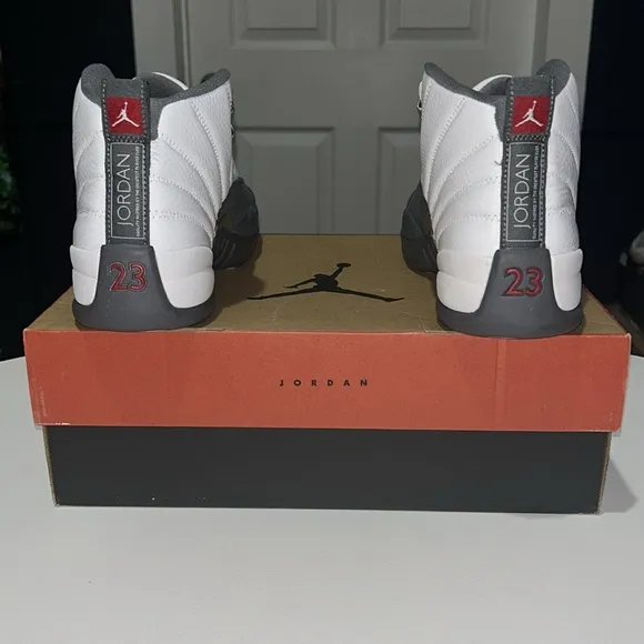 Jordan 12 Retro “White Dark Grey” Men’s Size 10