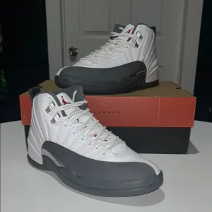 Jordan 12 Retro “White Dark Grey” Men’s Size 10
