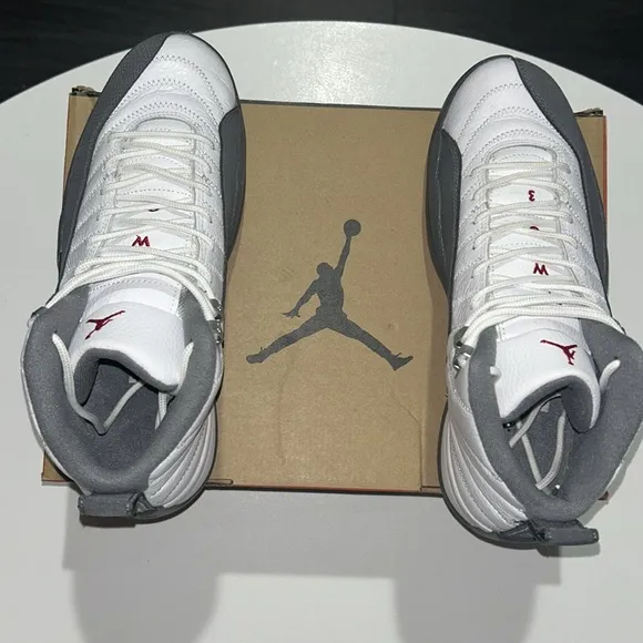 Jordan 12 Retro “White Dark Grey” Men’s Size 10