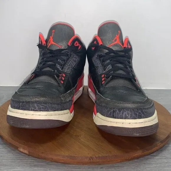 Jordan 3 Retro Crimson 2013 SIZE 12 Men's Shoes Pre-owned Rare Men's 136064-005