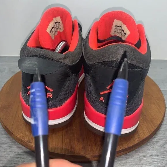 Jordan 3 Retro Crimson 2013 SIZE 12 Men's Shoes Pre-owned Rare Men's 136064-005