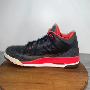 Jordan 3 Retro Crimson 2013 SIZE 12 Men's Shoes Pre-owned Rare Men's 136064-005