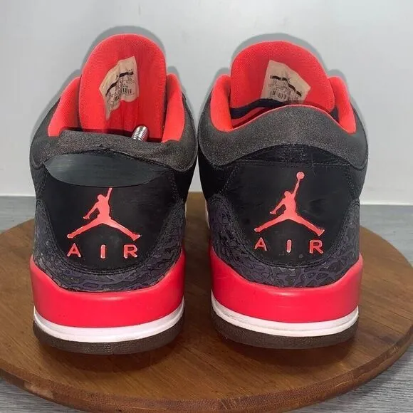 Jordan 3 Retro Crimson 2013 SIZE 12 Men's Shoes Pre-owned Rare Men's 136064-005