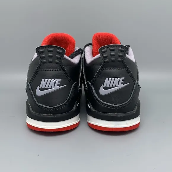Jordan 4 Retro Bred Reimagined Basketball Shoes BQ7669-006 Kids Sz 1.5