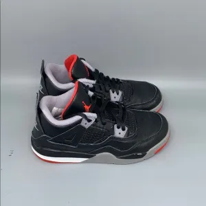 Jordan 4 Retro Bred Reimagined Basketball Shoes BQ7669-006 Kids Sz 1.5