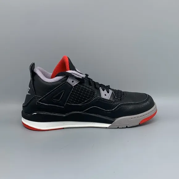 Jordan 4 Retro Bred Reimagined Basketball Shoes BQ7669-006 Kids Sz 1.5
