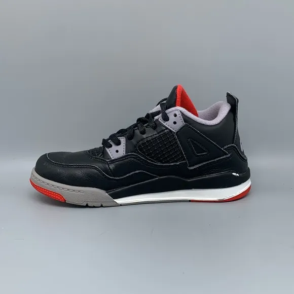 Jordan 4 Retro Bred Reimagined Basketball Shoes BQ7669-006 Kids Sz 1.5