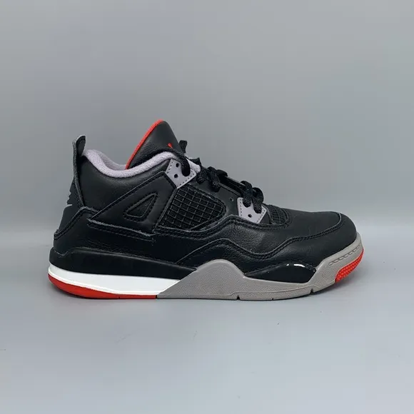Jordan 4 Retro Bred Reimagined Basketball Shoes BQ7669-006 Kids Sz 1.5