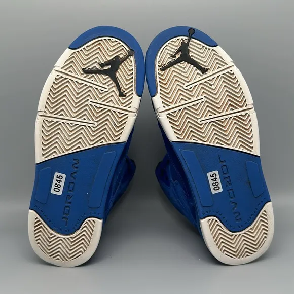 Jordan 5 Blue Retro Suede Shoes Youth Sz 2Y