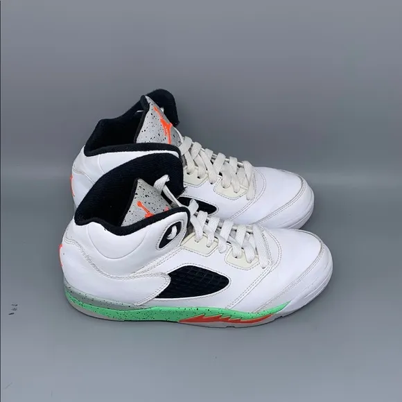 Jordan 5 Retro Poison Green Shoes 440889-115 Youth Sz 3Y