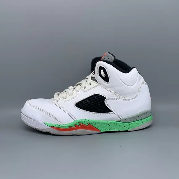 Jordan 5 Retro Poison Green Shoes 440889-115 Youth Sz 3Y