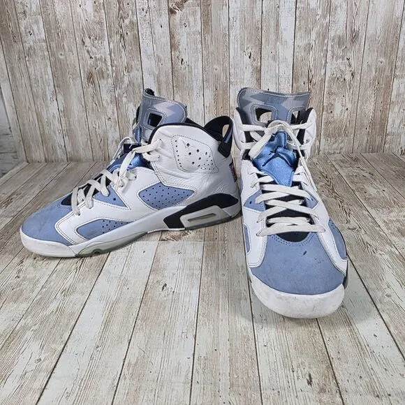 Jordan 6 Retro UNC Basketball Shoes CT8529-410 White‎ Blue Sneakers Size 11