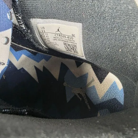 Jordan 6 Retro UNC Basketball Shoes CT8529-410 White‎ Blue Sneakers Size 11