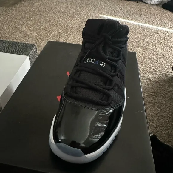 Jordan Black and Blue Sneakers Classic Design