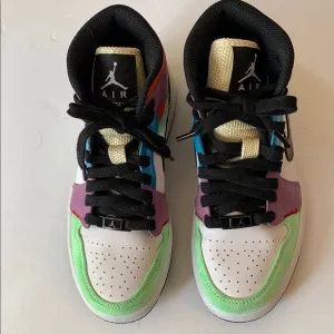 Jordan Black and Purple Athletic Shoes Air Jordan 1