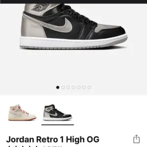 Jordan Retro 1 High OG Black and Gray Men's Shoes 11w 9.5m satin material
