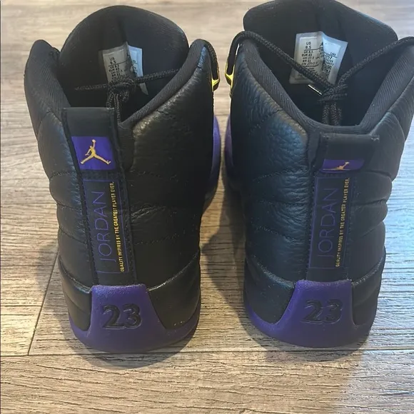 Jordan Retro 12 Men's Black and Purple Sneakers