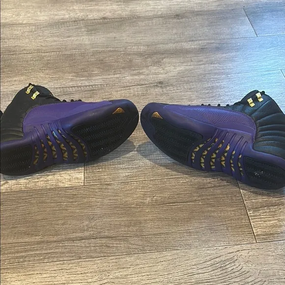 Jordan Retro 12 Men's Black and Purple Sneakers