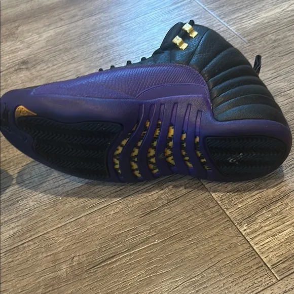 Jordan Retro 12 Men's Black and Purple Sneakers
