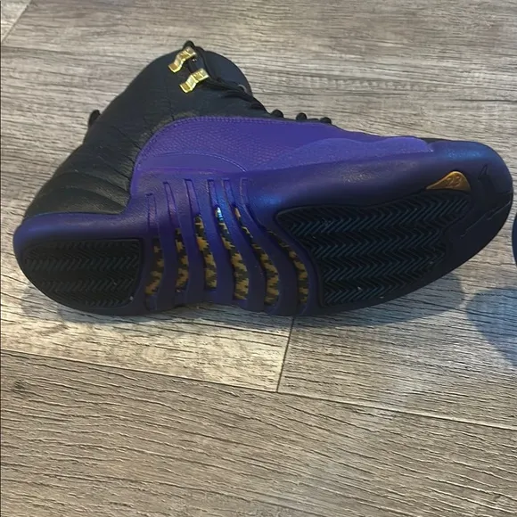 Jordan Retro 12 Men's Black and Purple Sneakers